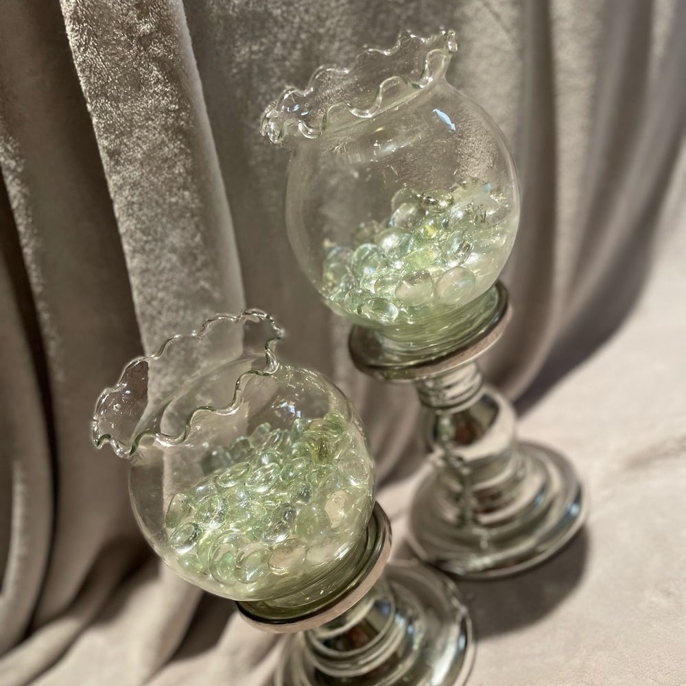 ‼️3/$33‼️ ✨🍶Glass Candle holders🍶✨